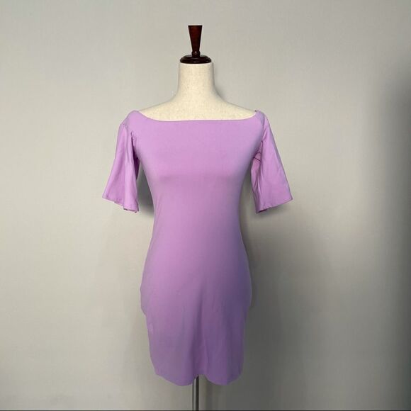 SUSANA Monaco Off-the-shoulder Purple Dress Size XS - Picture 2 of 9
